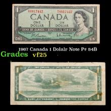 1967 Canada 1 Dolalr Note P# 84B Grades vf+