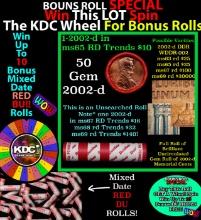 1-10 FREE BU RED Penny rolls with win of this 2017-d SOLID RED BU Lincoln 1c roll incredibly FUN whe