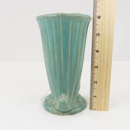 Antique Nelson McCoy 6" Brushed Cornucopia Vase