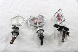 3 Vintage Hood Ornaments