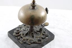 Art Nouveau Brass Front Desk Bell