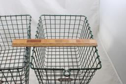 2 Kaspar Wire Works Old Swimming Pool Baskets