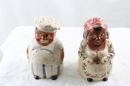 Black Americana Spice Shakers 5" Tall