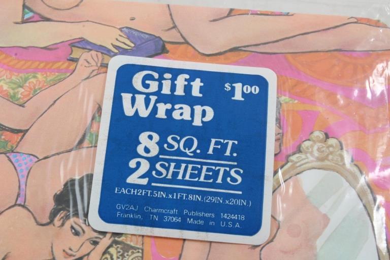 New/Old Stock Nude Ladies Gift  Wrapping Paper