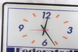 Federated Auto Parts Advertising Lighted Clock