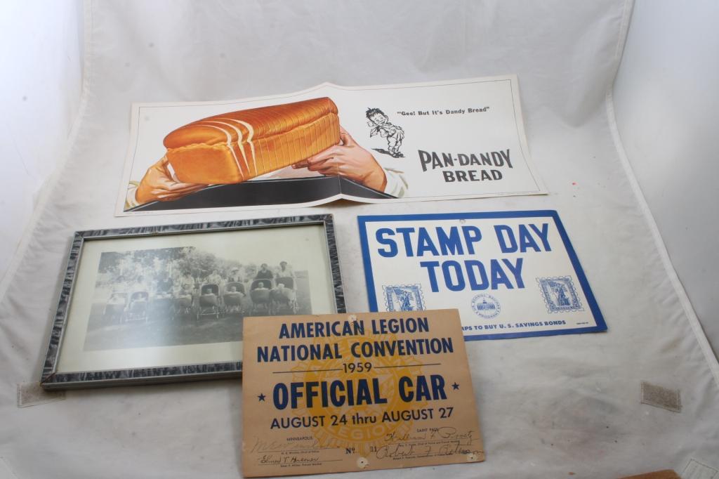 1921 Photo, 1941 Stamp Day, Pan-Dandy Bread Sign