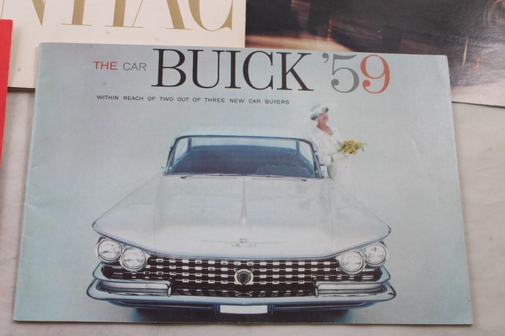 5 1950's, 60's Ford & Buick Auto Sales Brochures