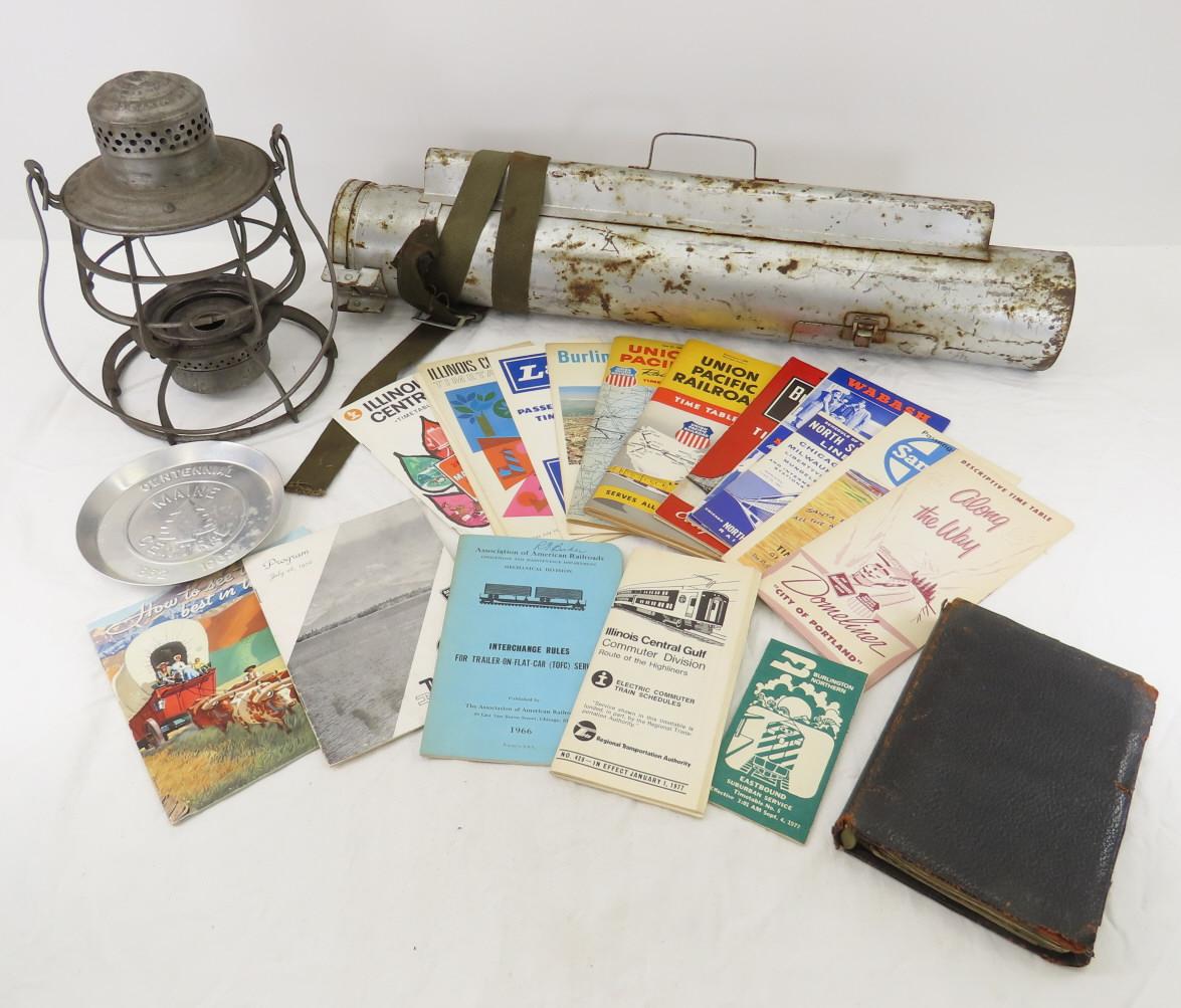 Railroad Ephemera, NPRY Lantern & Flag Tube