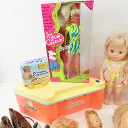 1 NIP Barbie, Vintage Plastic Baby Dolls & More