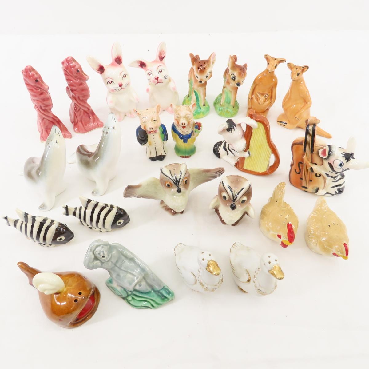 12 Vintage Animal Salt & Pepper Sets