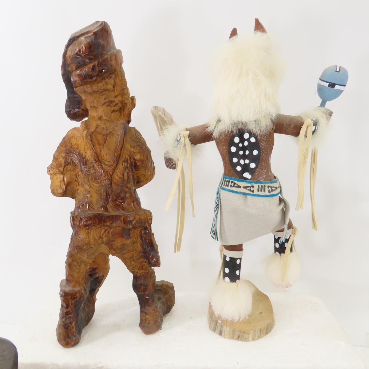 Assorted Collectibles with Signed Kachina