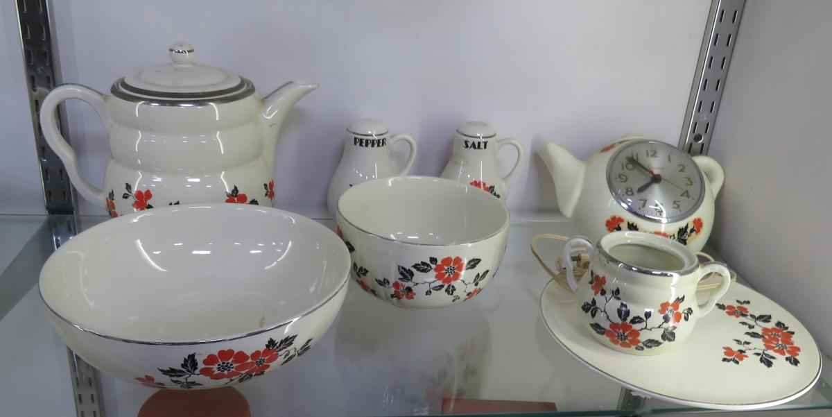 Vintage Hall's Red Poppy Serving Pieces