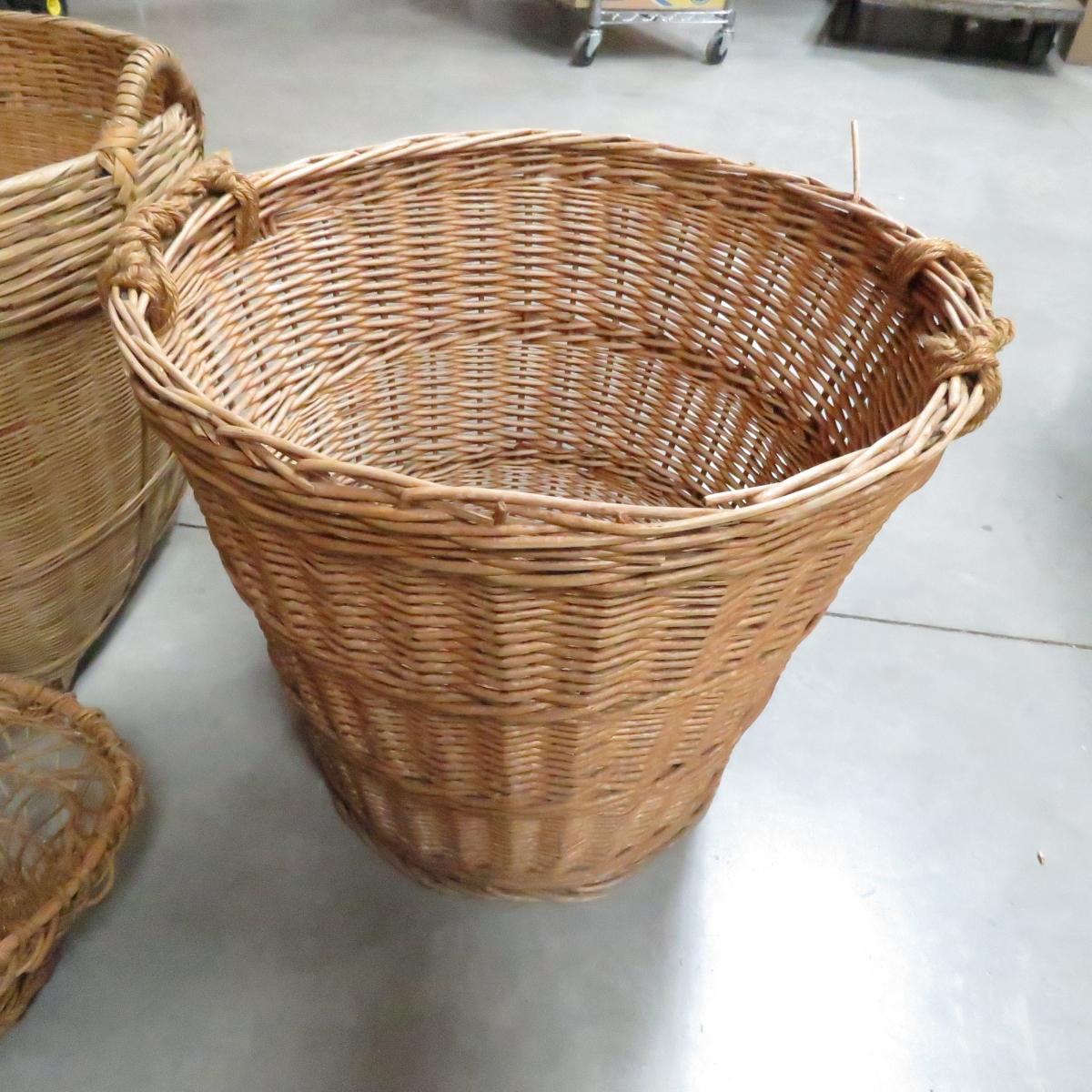 4 Hand Woven Wicker Baskets