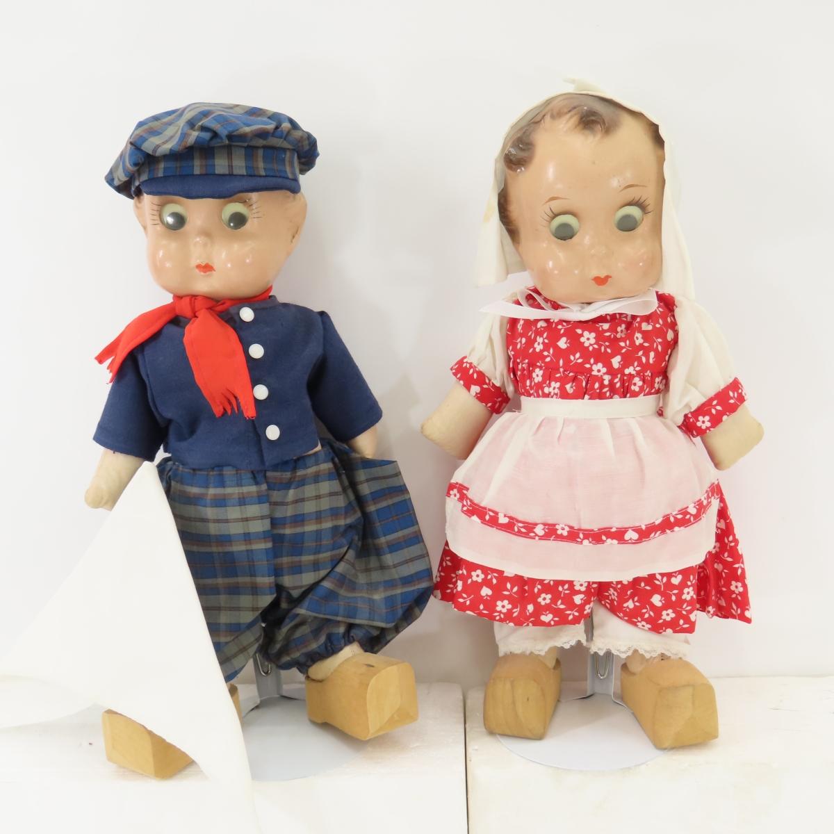 Googly Eye Dutch Girl & Boy and Other Dolls