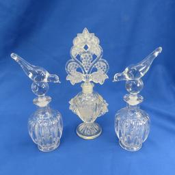 Collection of vintage & antique perfume bottles