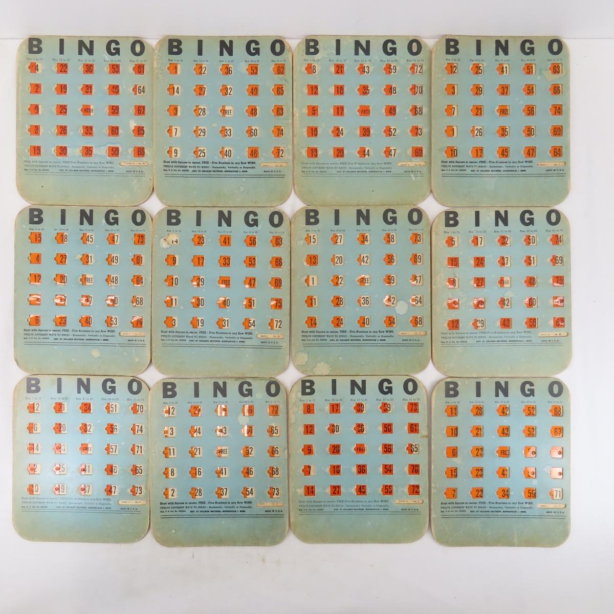 Vintage Gellman Bros BINGO cards