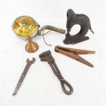 Antique tools, and car fog lamp