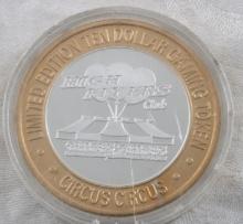 Circus Circus $10 Gaming Token .999 Fine Silver