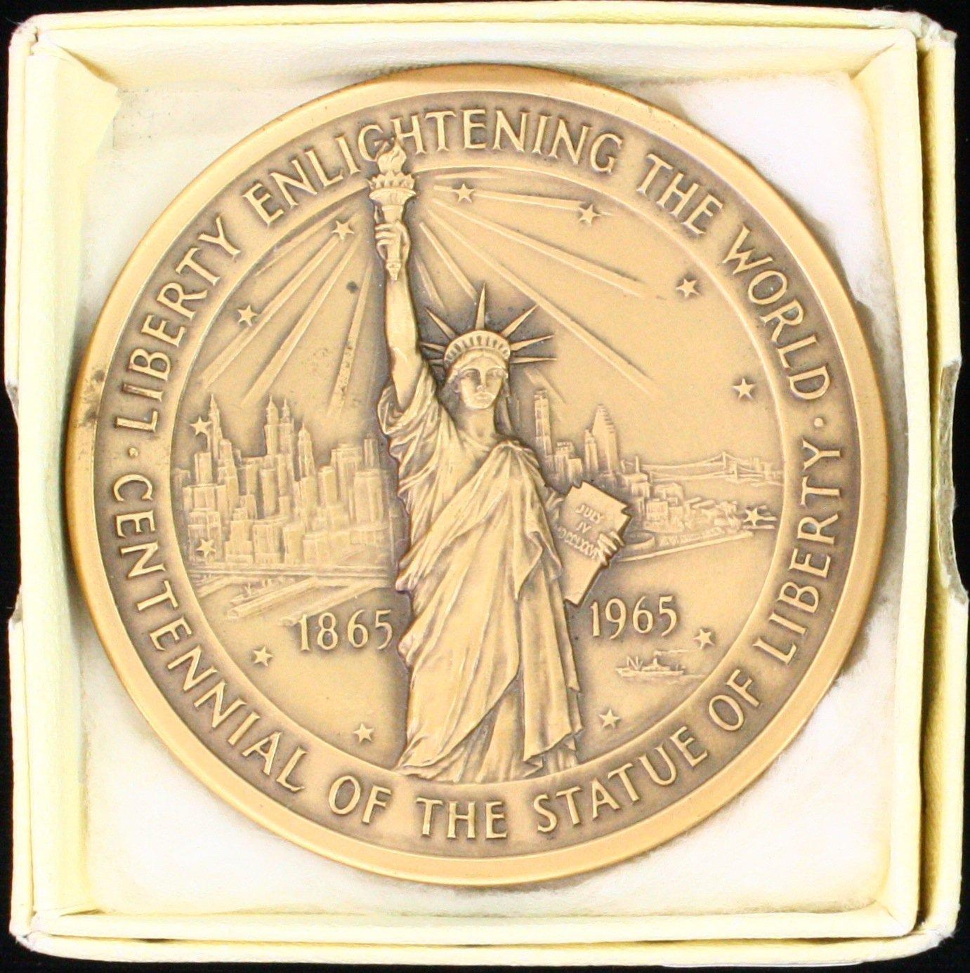 Large 1965 Centennial of the Statue of Liberty medal