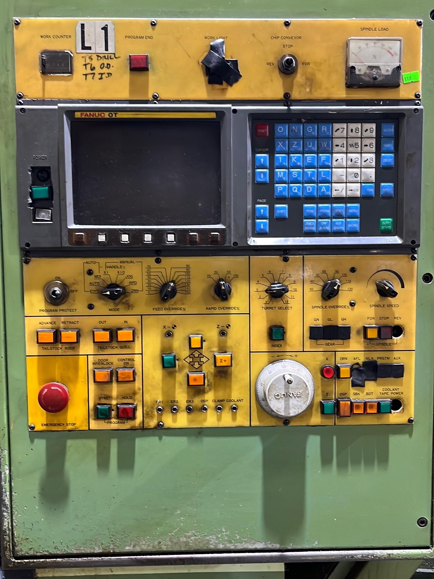 Victor TNS-1A CNC Lathe w/ Fanuc O-T Control - A $800 Rigging fee will be added to the winning invoi