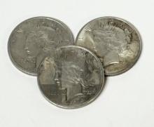 1924 PEACE SILVER DOLLAR (X3)