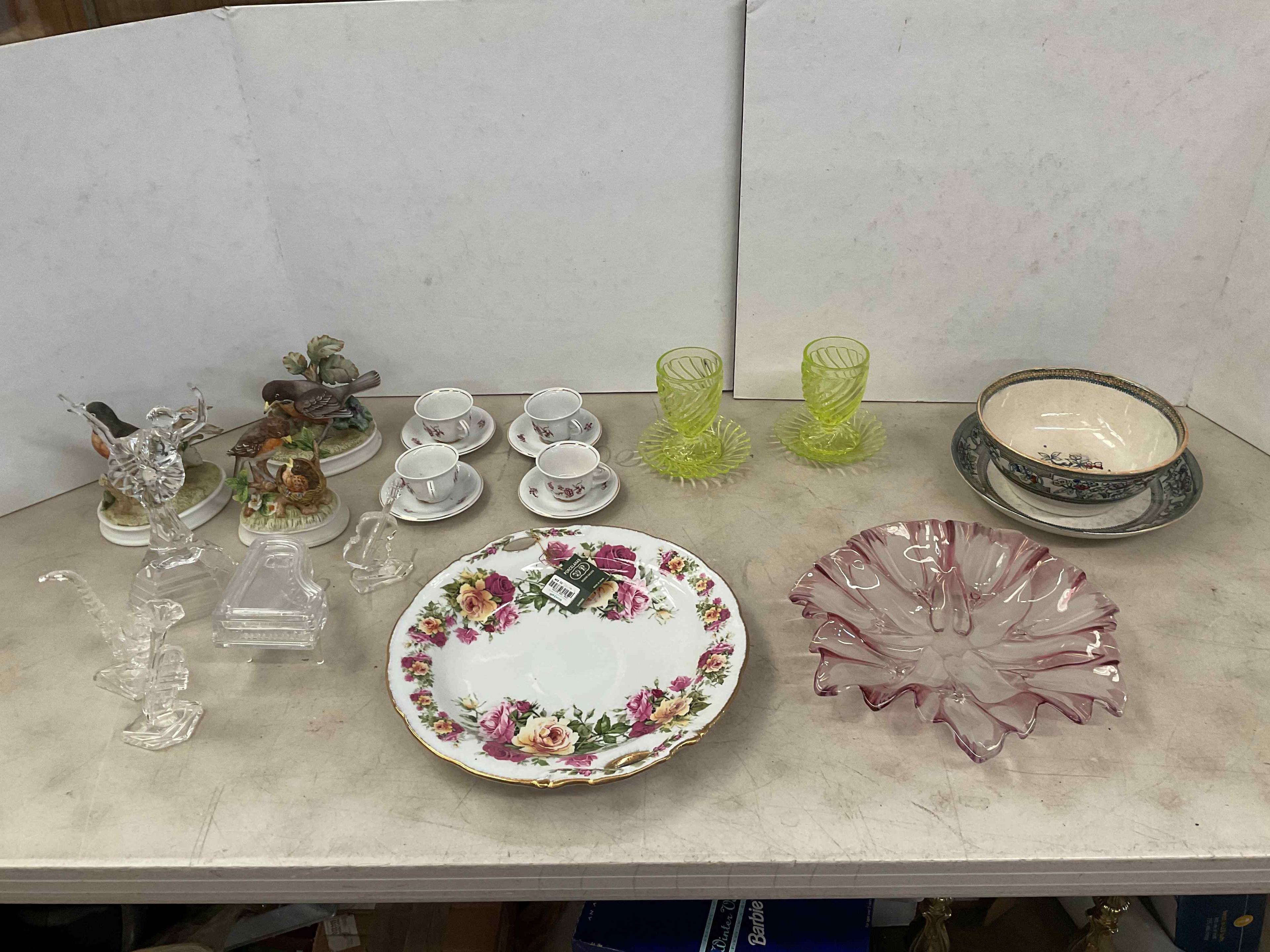 Glassware, Crystal, Birds, Etc