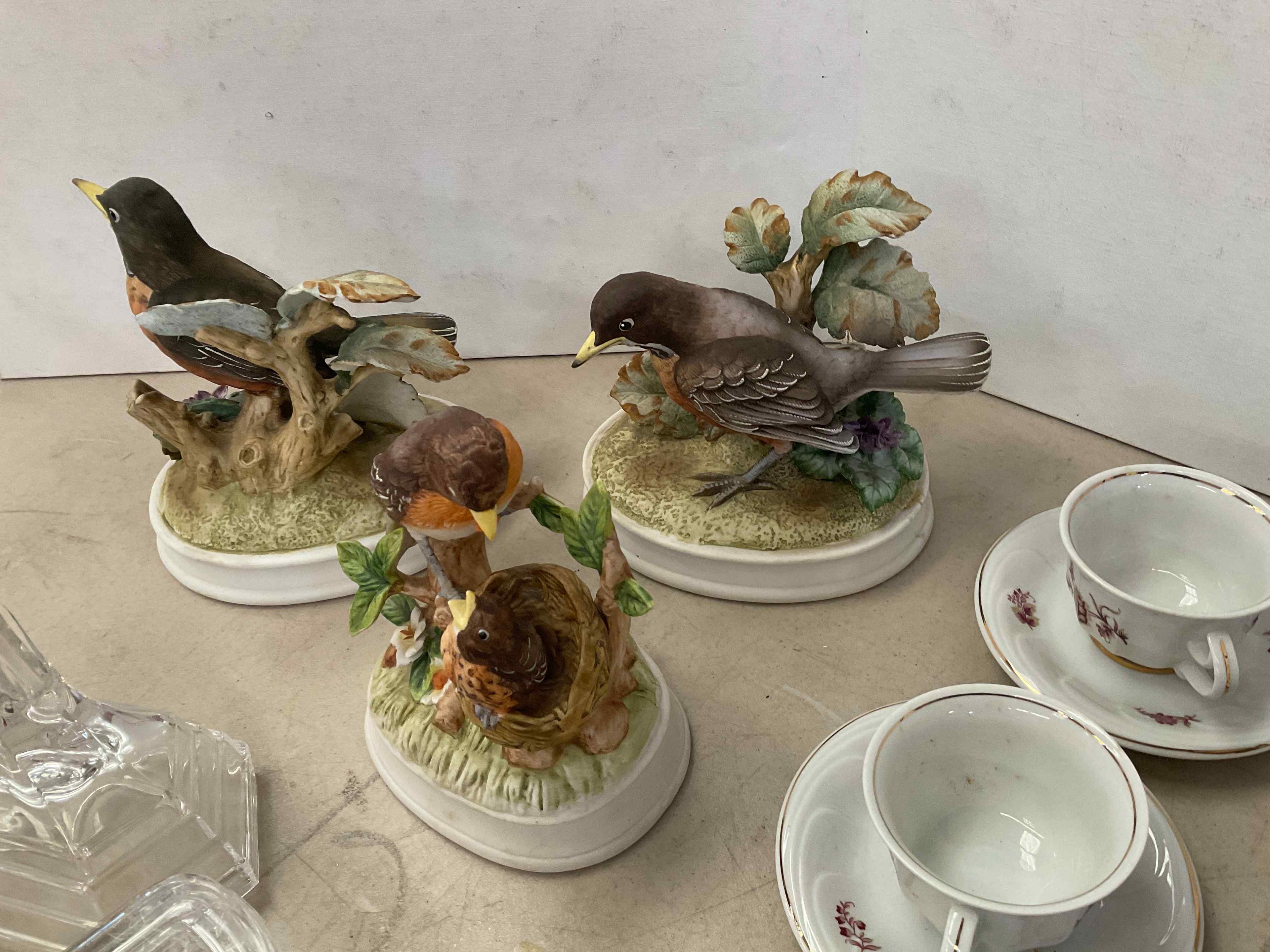 Glassware, Crystal, Birds, Etc