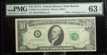 1977A $10 FRN ERROR Offset A05797693B PMG63EPQ