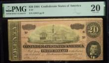 1864 $20 Confederate States T-66 82853 PMG20VF