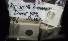 46 Silver Roosevelt Dimes 90% Bag