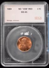 1989 Lincoln Cent SEGS ERROR No VDB Red