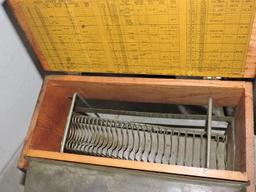 HANSON Brand Vintage Hardware Store DRILL BIT DISPLAY CASE - See Photos