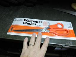 6 Pairs of Long Wall Paper Shears - NEW in Original Packaging