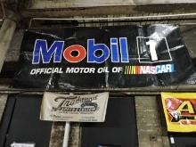 Mobil 1/Nascar Banner - 32 in x 70 in