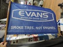 EVANS Waterless Coolant Flag "Smoke Tires, Not Engines" - 18" X 36"