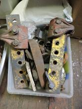 Hoist Parts and Clamps - PLUS Bin of Frame Pulling Related Parts