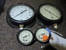 Marsh and U.S Gauge Pressure Gauges lot of 4