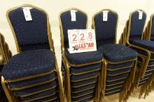 Blue Pattern Crown Back Banquet Chair (8)