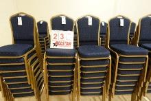 Blue Pattern Crown Back Banquet Chair (8)