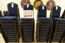 Blue Pattern Crown Back Banquet Chair (10)