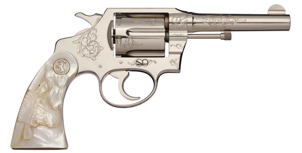 Factory Engraved Colt Police Positive Special DA Revolver