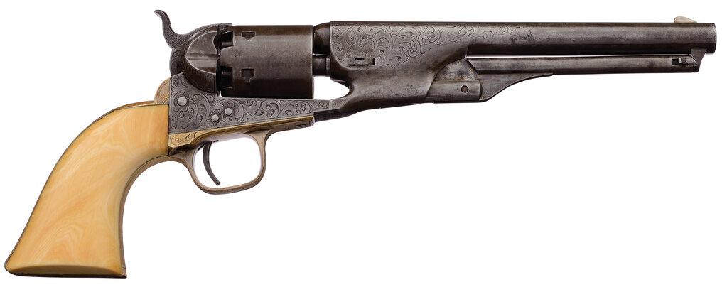 Factory Engraved Colt Model 1861 Navy Percussion Revolver