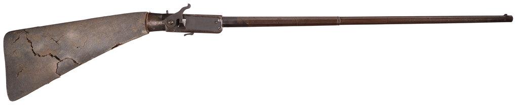 19th Century European Air Gun with Shagreen Stock Reservoir