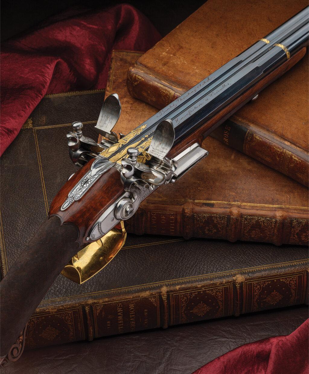 Double Barrel Flintlock Sporting Gun by Nicolas-Noel Boutet