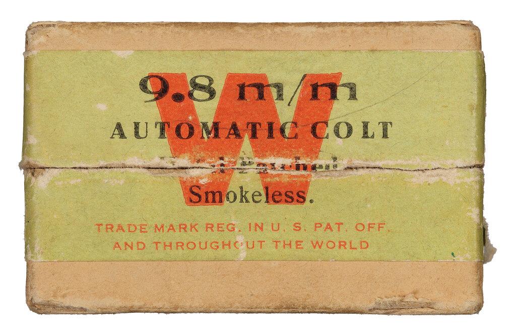 50 Count Box of Winchester 9.8 mm Automatic Colt Cartridges