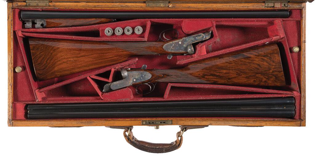 Pair of Boss & Co. Best Quality Sidelock Double Barrel Shotguns