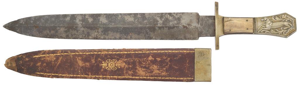 Wragg & Sons Bowie Knife with Half-Horse, Half-Alligator Pommel