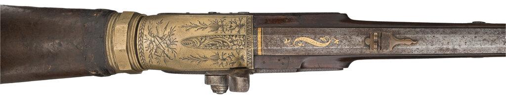 Engraved Stock Reservoir Air Gun by Edward Bate of London