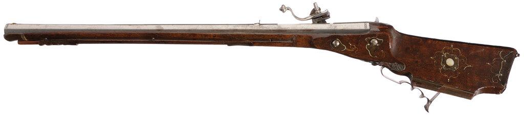 Engraved 1662 Dated, Johann Zeller Signed Wheellock Target Rifle