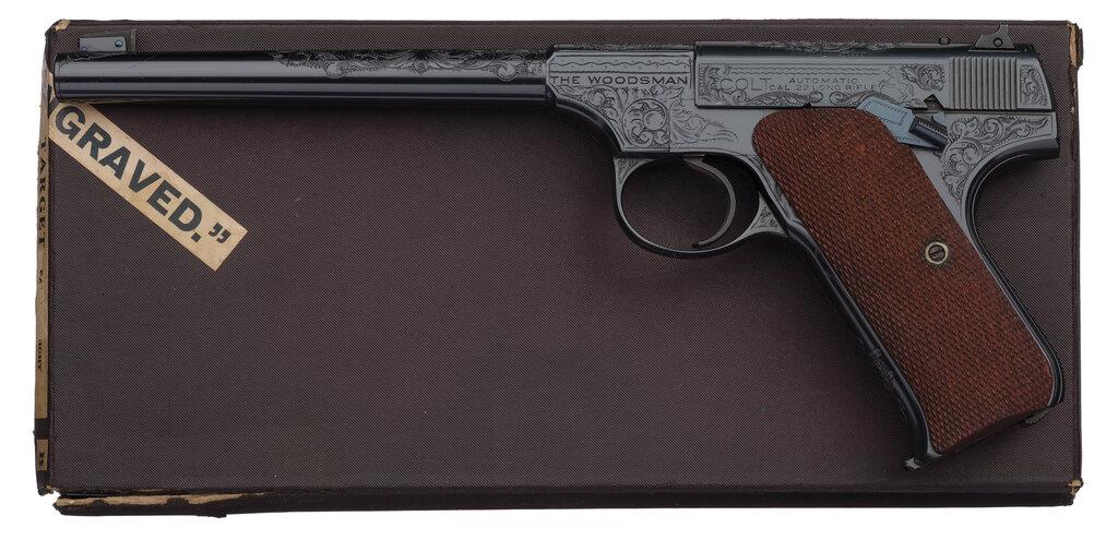 Pre-WWII Factory Engraved Colt Woodsman Target Pistol